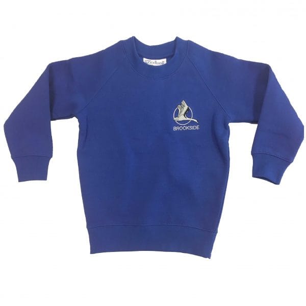 Brookside Primary Royal Blue Crew Neck Sweatshirt w/Logo