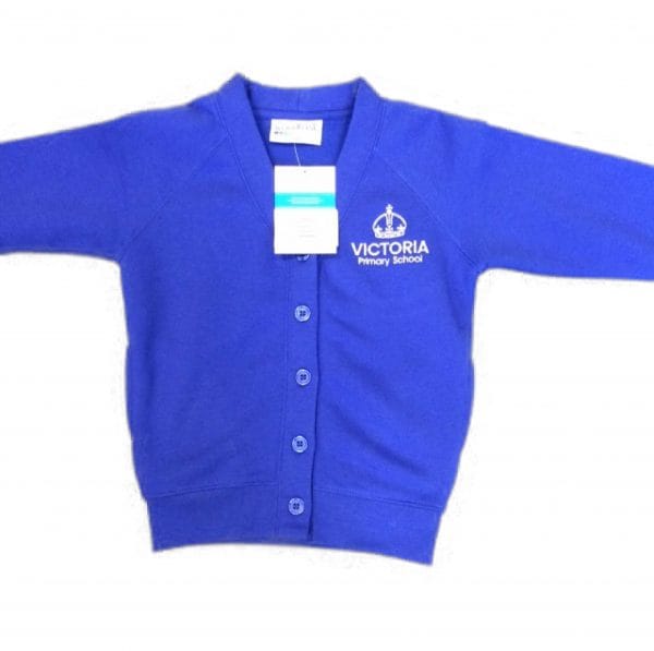 Victoria Primary Girls Royal Blue Cardigan w/Logo