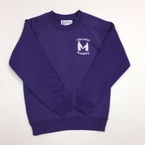 Discovery Academy Purple Crew Neck Sweatshirt w/Logo