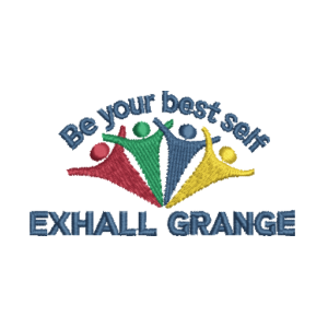 EXhall Grange Specialsit school logo emb