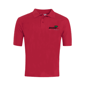 Jesse Gray Primary School Red Polo Shirt w/Logo