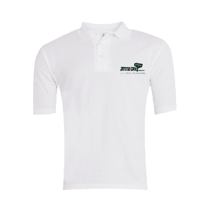Jesse Gray Primary School White Polo Shirt w/Logo