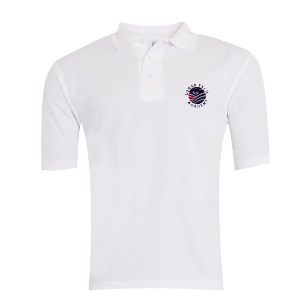 Lower Farm Academy White Polo Shirt w/Logo
