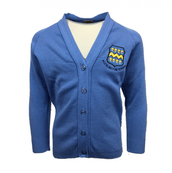 Pocklington Girls Blue Cardigan w/Logo