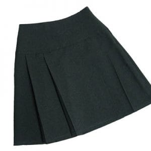 Girls Grey Pleated Skirt