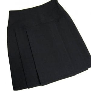 Girls Banner Senior Pleated Black Skirt
