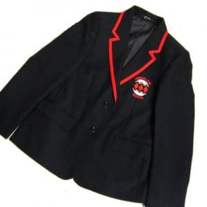 Higham Lane Girls Blk/Red Trimmed Blazer w/Logo