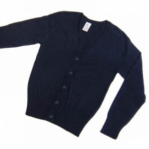 Girls Navy Cotton Cardigan (Optional)