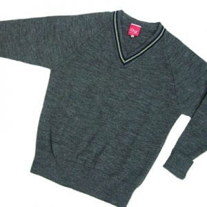 Park School Boys Grey V Neck Cotton/Acrylic Pullover