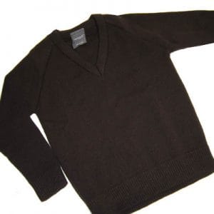 Brown Supacryl V-Neck Pullover