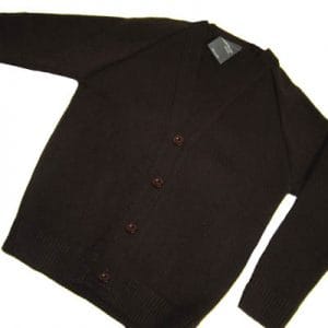 Girls Brown Supacryl Knitted Cardigan