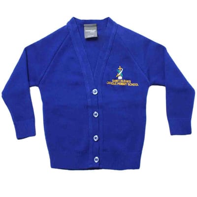 St Albans Girls Knitted Cardigan w/Logo - Schoolwear Solutions