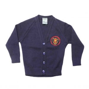 Girls Navy Cardigan w/Logo