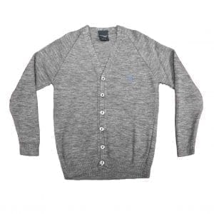Bilton School Grey Girls Knitted Cardigan w/Logo