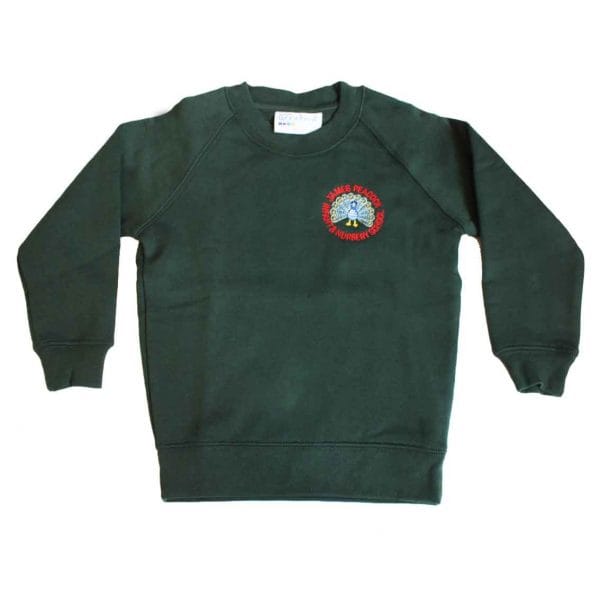 James Peacock Bottle Green Sweatshirt w/Logo