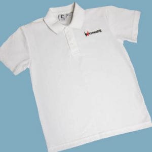 Wilsthorpe White P.E Polo Shirt w/Logo
