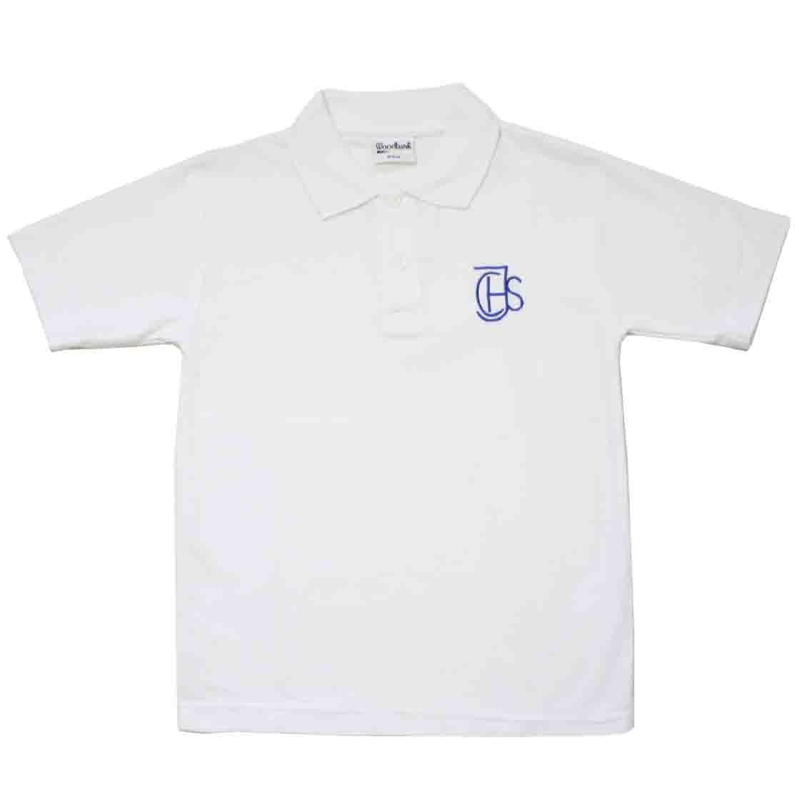 College House White Polo Shirt w/Logo - Schoolwear Solutions