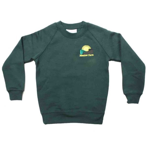 Meadow Farm Bottle Green Sweatshirt w/Logo