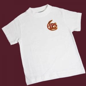 Homefields White P.E T-Shirt w/Logo