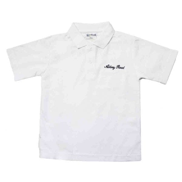Abbey Road Primary White Polo Shirt w/Logo