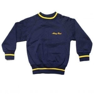 Abbey Road Primary Nvy/Gld Trim Sweatshirt w/Logo