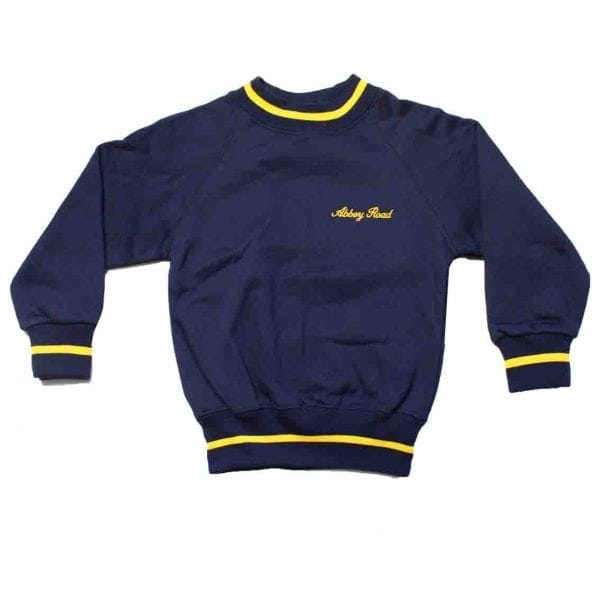 Abbey Road Primary Nvy/Gld Trim Sweatshirt w/Logo