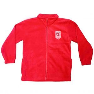 Nathaniel Newton Red Fleece Jacket w/Logo