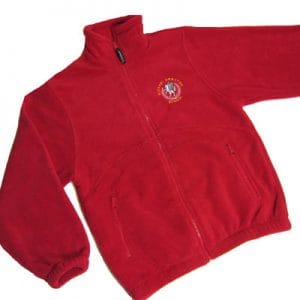 M. Drayton Red Fleece Jacket w/Logo