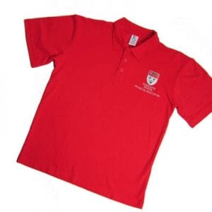 Rushcliffe Unisex Red P.E Polo w/Logo