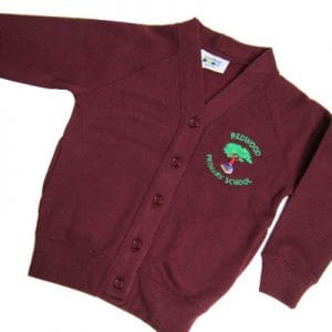 Redwood Girls Maroon Sweat Cardigan w/Logo