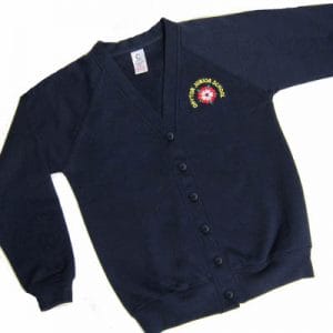 Gayton Girls Navy Sweat Cardigan w/Logo