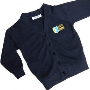 Landau Forte Academy Navy Sweat Cardigan w/Logo