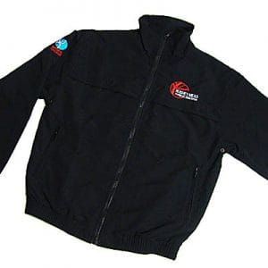 Rushey Mead Girls Black Microfibre Tracksuit Top w/Logo (Optional)