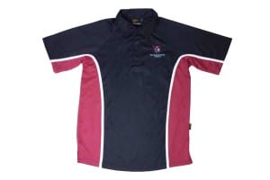 Boys P.E Polo Shirt Navy/Maroon