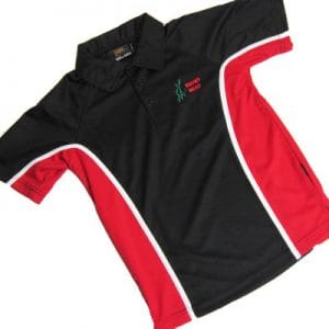 Rushey Mead Boys Red/Black Polo Shirt w/Logo