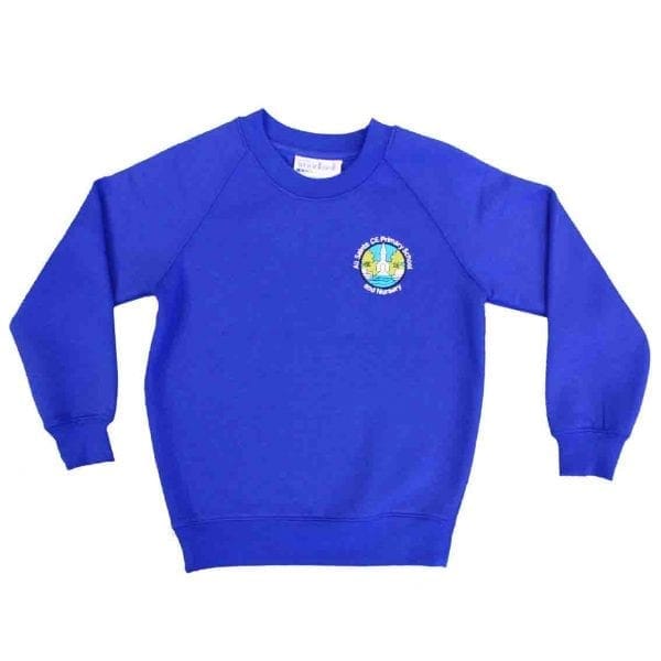 All Saints CofE Royal Crew Neck Sweatshirt w/Logo