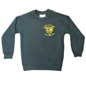 St James C of E Bottle Green Sweatshirt w/Logo