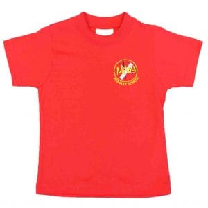 Milby Primary Red PE T-Shirt w/Logo