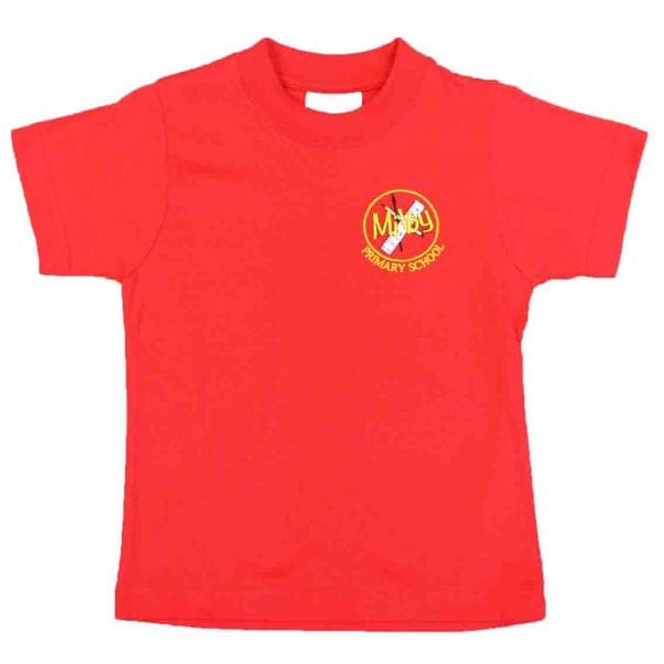 Milby Primary Red PE T-Shirt w/Logo
