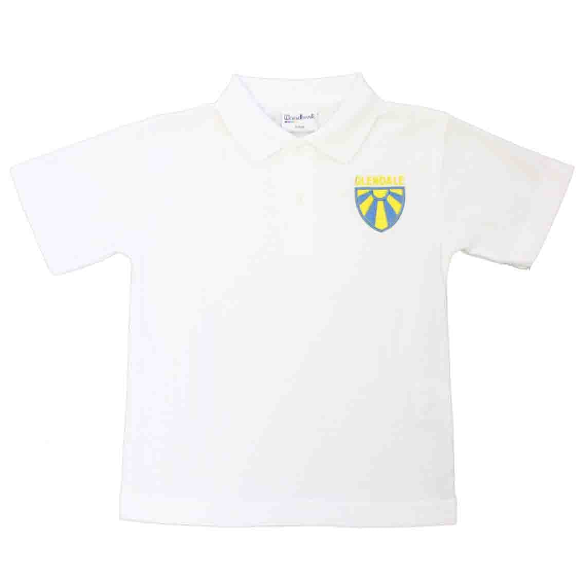 Glendale White Polo Shirt w/Logo