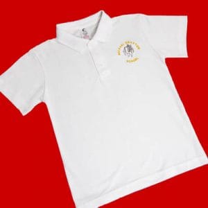 M. Drayton White Polo Shirt w/Logo