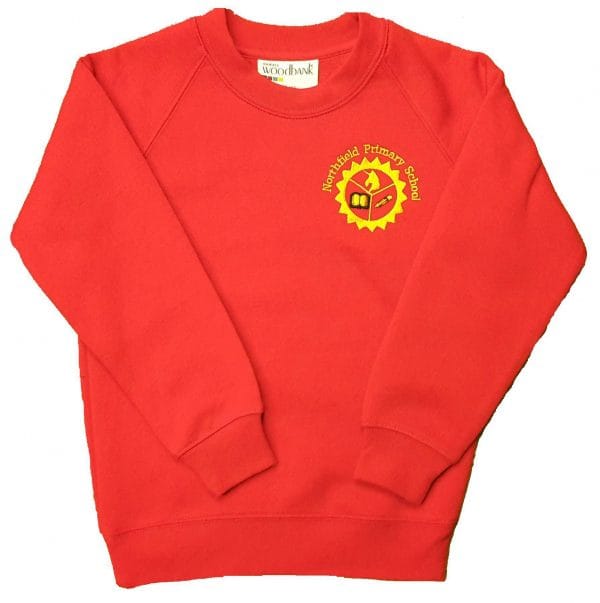 Northfield Primary Red Crew Neck Sweatshirt w/Logo