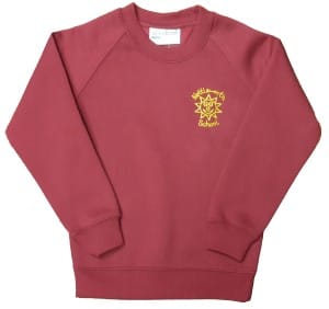 Nettleworth Maroon Crew Sweatshirt w/Logo