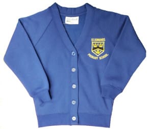 Girls Royal Blue Cardigan w/Logo