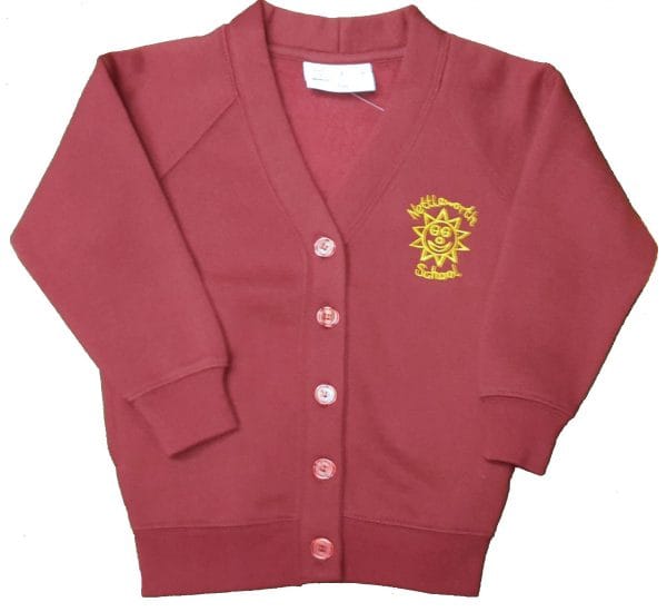 Nettleworth Girls Maroon Cardigan w/Logo