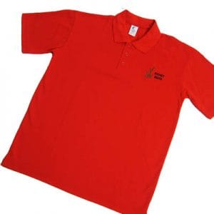 Rushey Mead Red Polo Shirt w/Logo