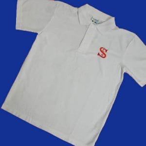 St Crispins White Polo Shirt With Logo