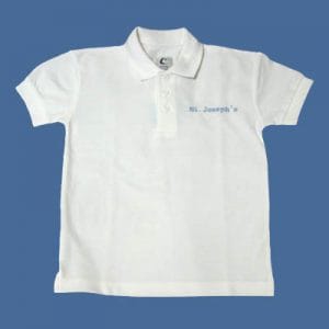 St Joseph's White Sports Polo
