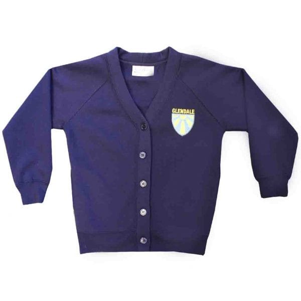 Glendale Girls Navy Cardigan w/Logo