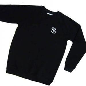 St Crispins Black Crew Neck Sweatshirt With Logo